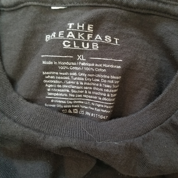 THE BREAKFAST CLUB T Shirt Sz XL Black - Picture 4 of 4
